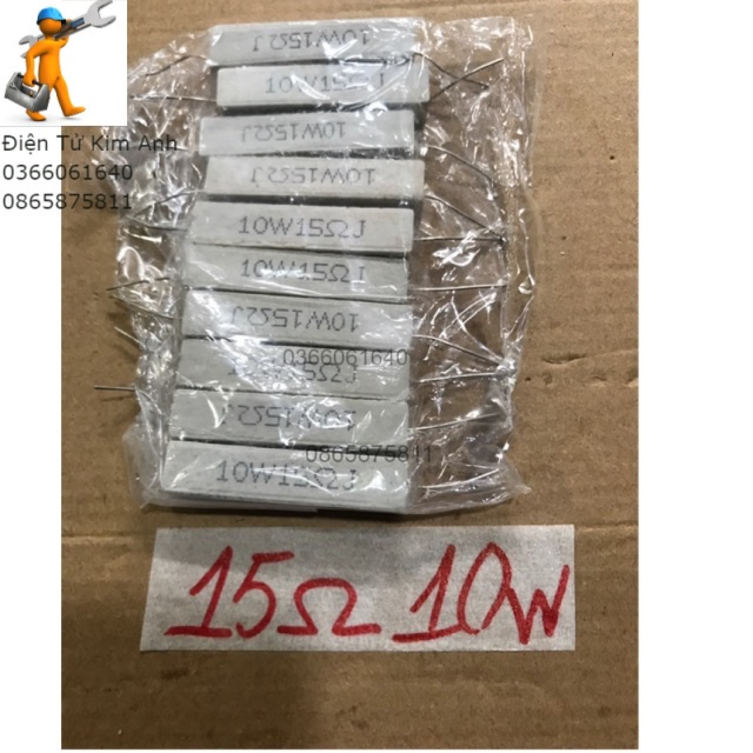10 con trở sứ công suất 10W 15 ôm