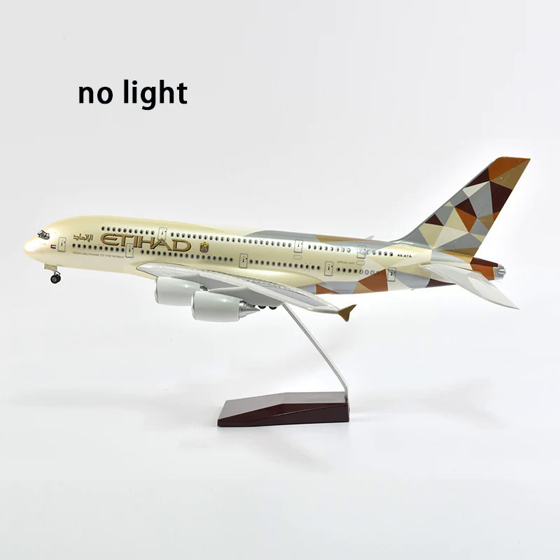Jason Tutu 46cm ETIHAD không khí xe buýt 380 Máy bay mô hình máy bay mô hình máy bay Máy bay mô hình 1/160 quy mô Diecast nhựa máy bay máy bay máy bay