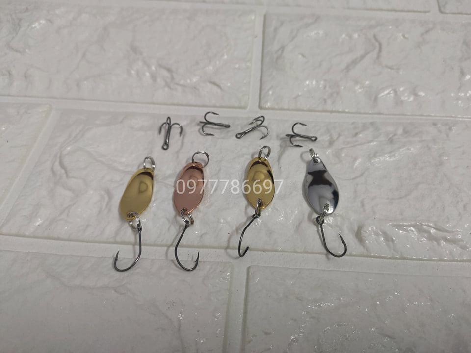 combo 4 mồi thìa 2.2g kèm 4 móc 3 tiêu