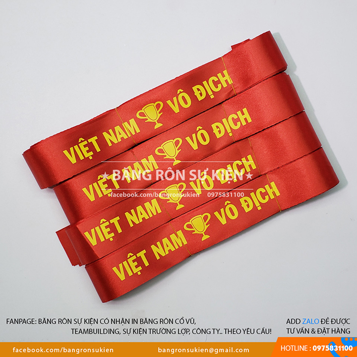 Băng rôn buộc đầu cổ vũ bóng đá ( combo 10 cái )