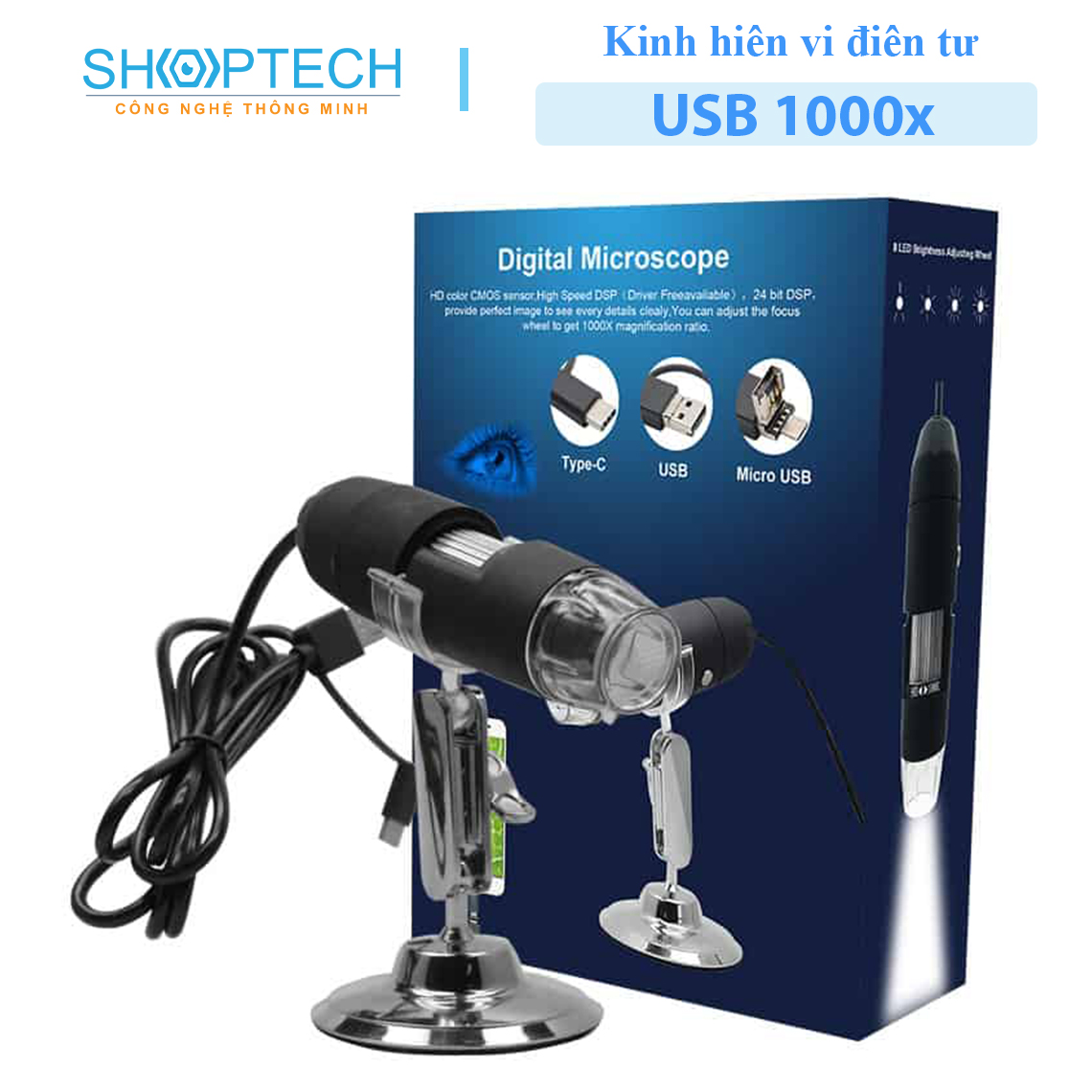 Kính hiển vi điện tử USB 1000X