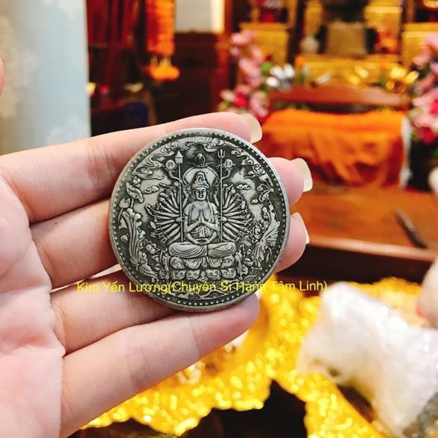 Đồng Xu Amulet Cổ Phật Nghìn Tay Chùa Wattraimit Thái Lan