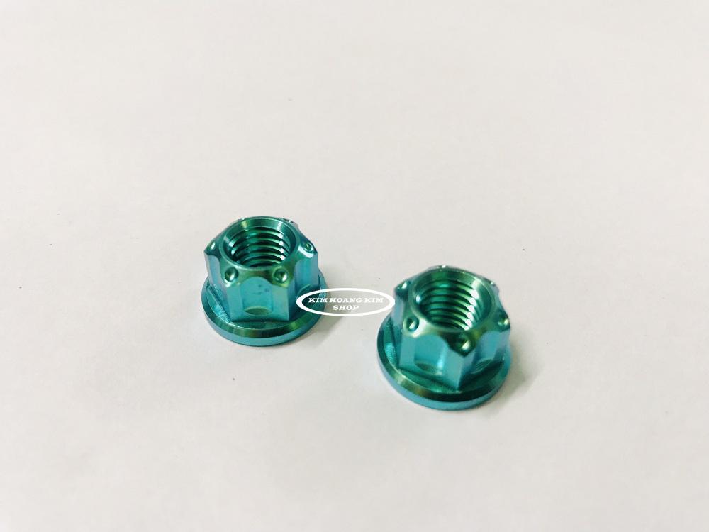 2 Ốc Tán TiTan GR5 8Li Xanh Lục Bảo (100%Titan)