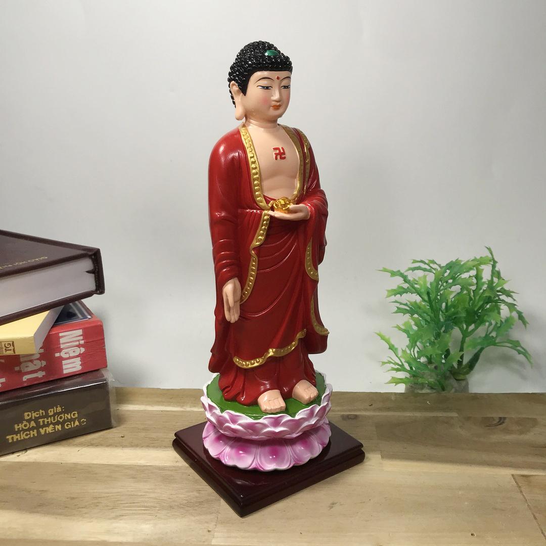 Tượng Đức Phật A Di Đà đứng cao 21cm