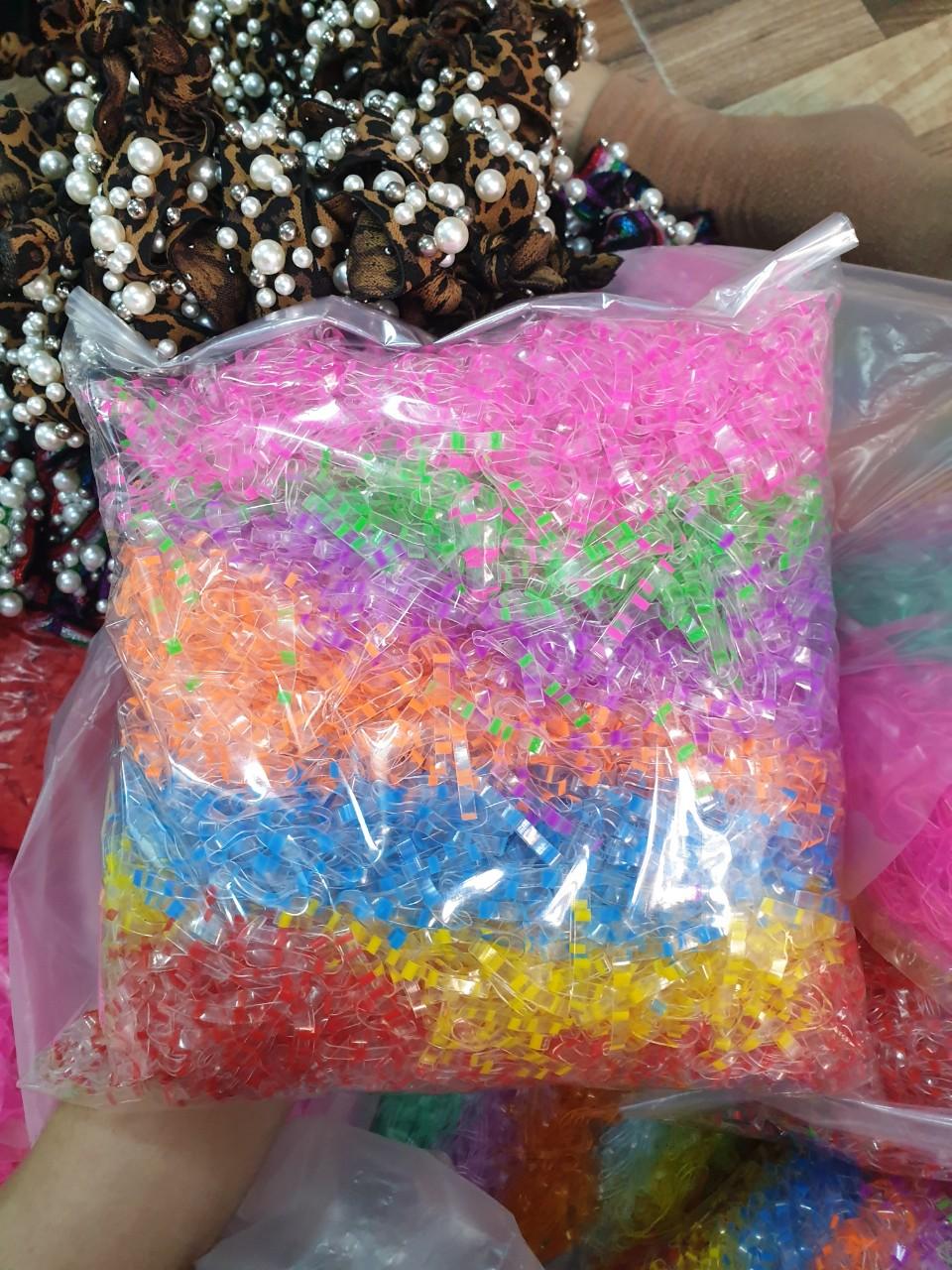 [HCM]SỈ 1KG THUN CỘT TÓC BẢNG TO SIÊU DẺO 7 NHIỀU MÀU