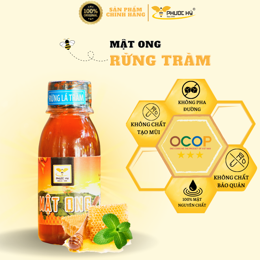 Mật ong nguyên chất Phước Hỷ 100ML-mật hoa cà phê