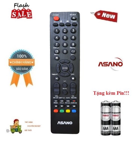 Remote Điều khiển TV Asano- Hàng mới chính hãng 100% tặng kèm Pin ...