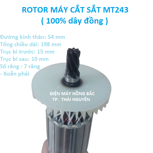 Rotor máy cắt sắt maktec MT243 hàng dây đồng
