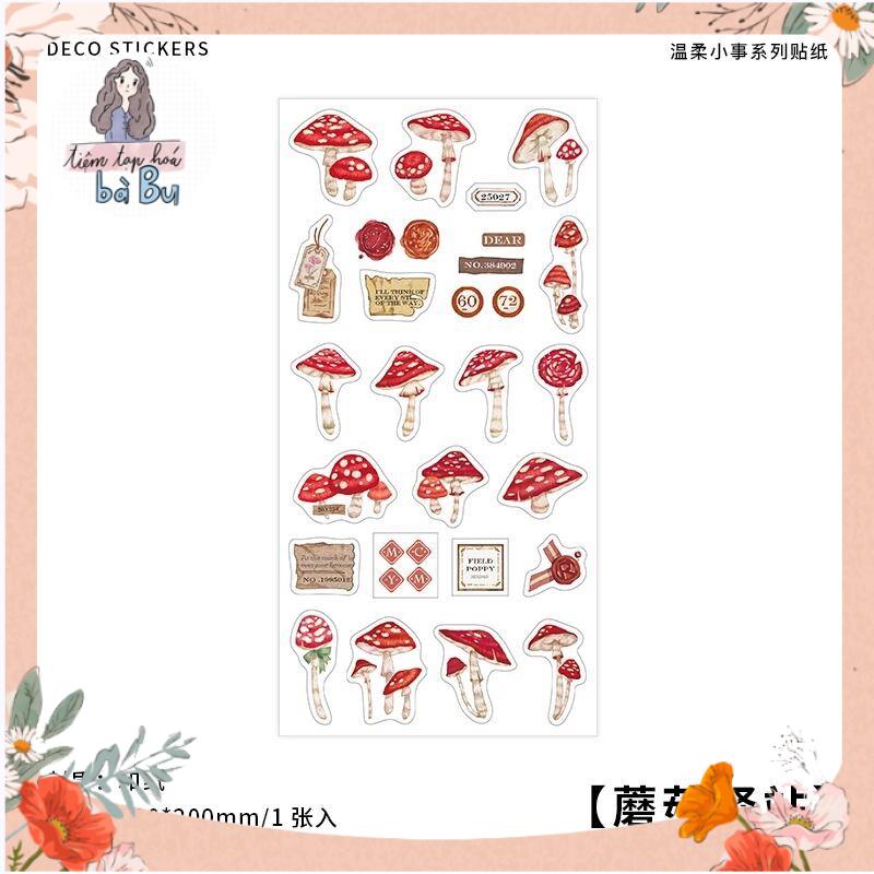 Miếng stickers trang trí kiểu vintage trang trí junkjournal DIY