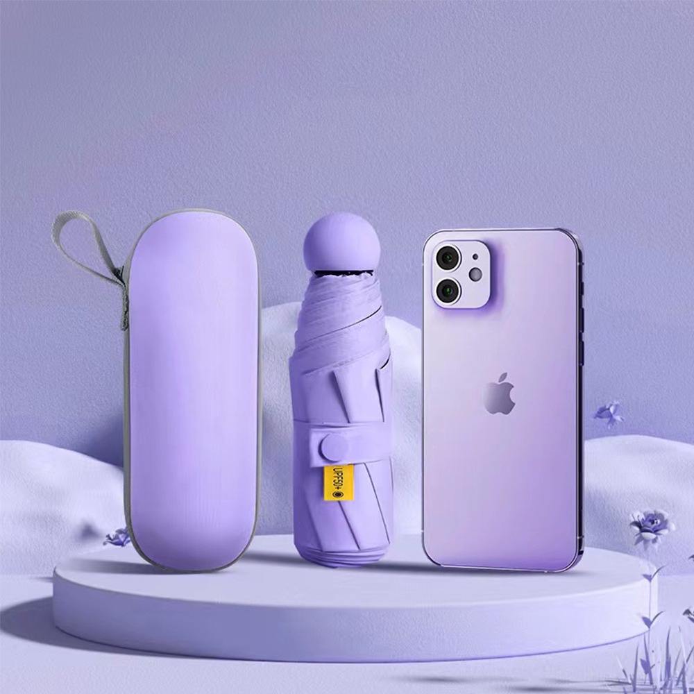 UV ô fivefolds viên nang ô nắng và mưa dualuse chống mưa chống nắng ngoài trời đi du lịch cầm tay mini ô