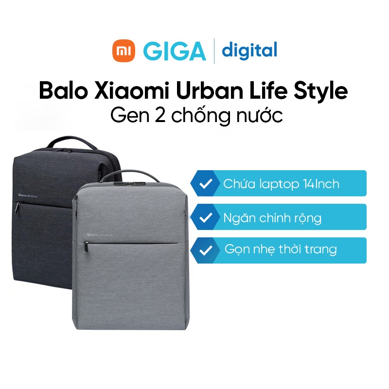 Balo Xiaomi Urban Life Style Gen 2 chống nước - Chính hãng