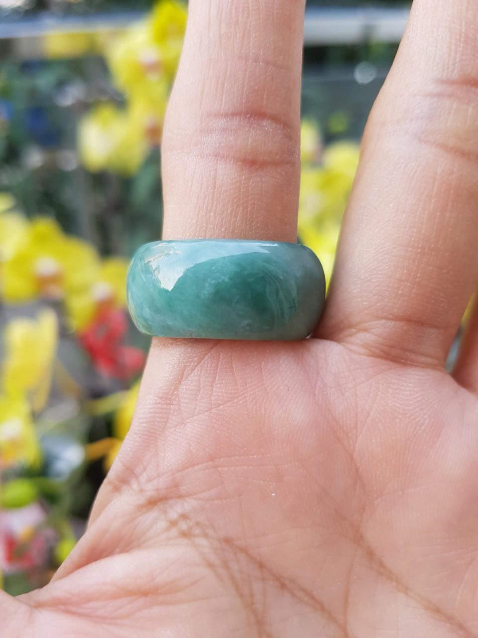 Nhẫn cẩm thạch thiên nhiên size 18mm