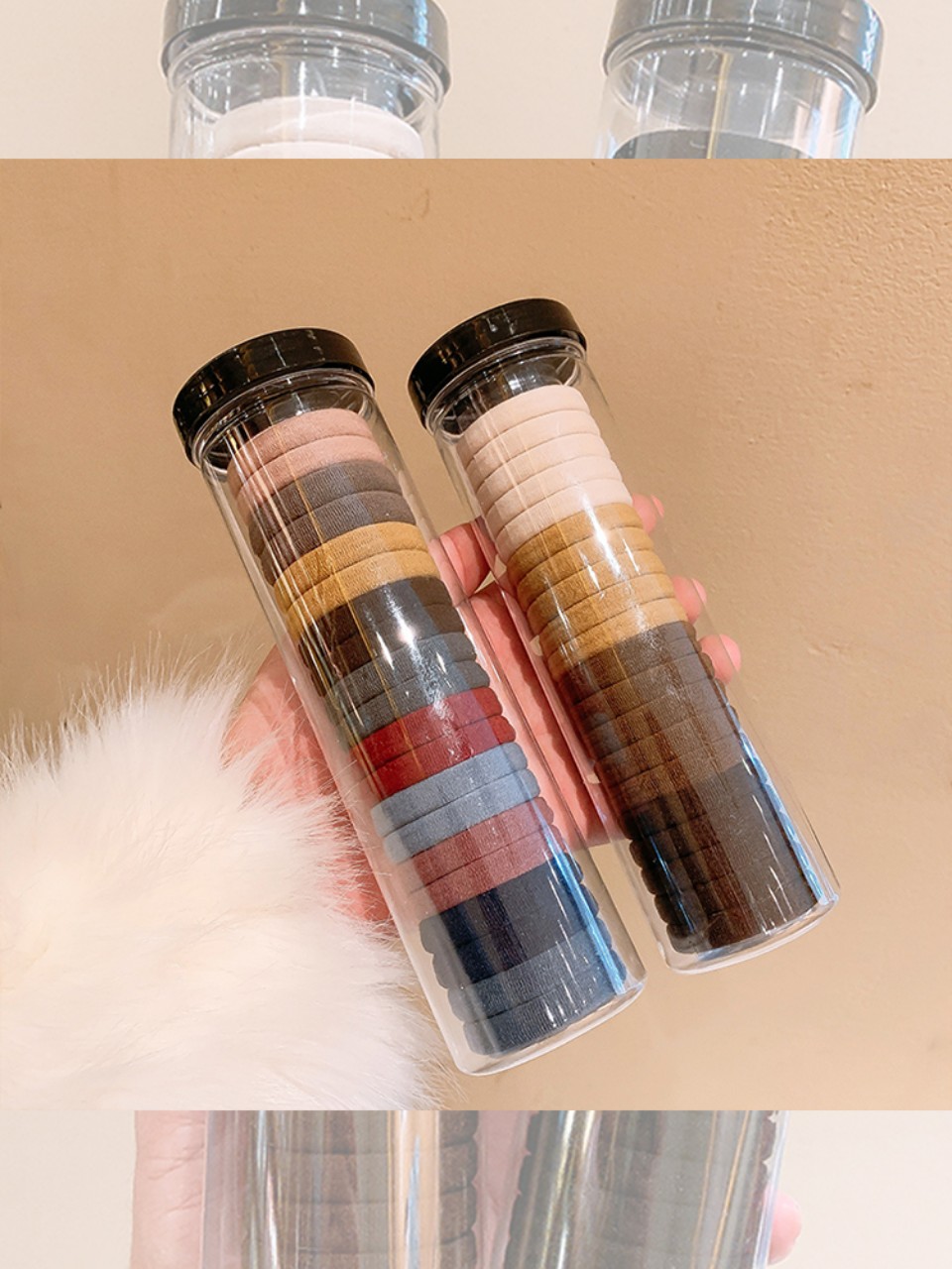 Chai thun buộc tóc cho nữ- 20 sợi nhiều màu êm tóc nữ