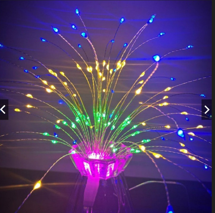 Đèn Led hình pháo hoa nhiều màu bộ 5 chùm 4 tầng dài 4