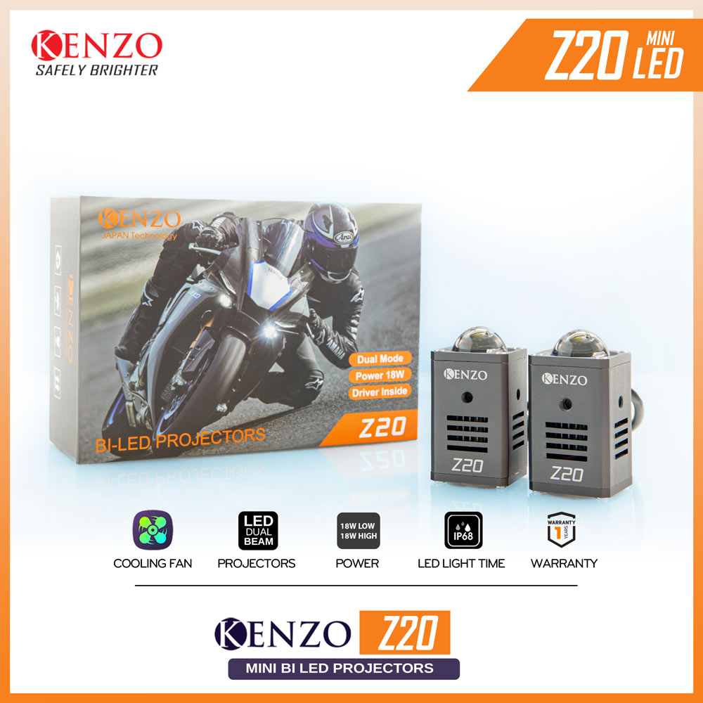 [CHÍNH HÃNG]Đèn Bi Led trợ sáng mini Kenzo XZ20 20w - đèn trợ sáng gương cầu cải tiến của Xlight M10 plus m30 auto365 GTR x-light M10plus Z20 M60 osram kz30