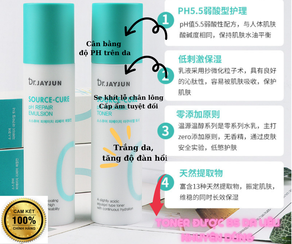 Toner cấp ẩm chuyên sâu Dr Jayjun cao cấp Hàn Quốc