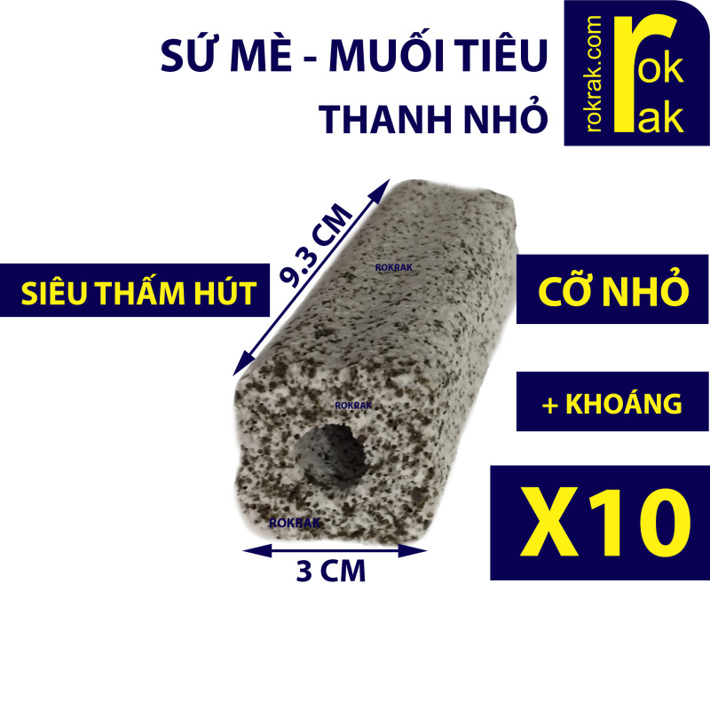 Combo 10 Thanh Sứ lọc mè cỡ Nhỏ cao cấp cho hồ cá