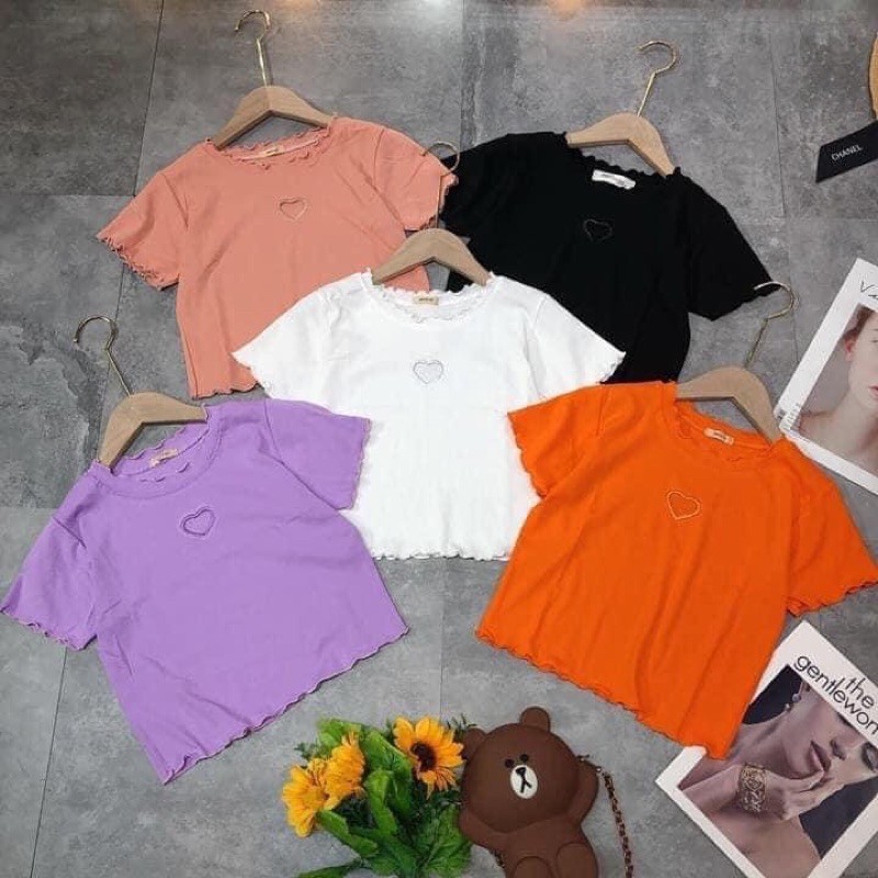 [HCM]Áo croptop khoét tim