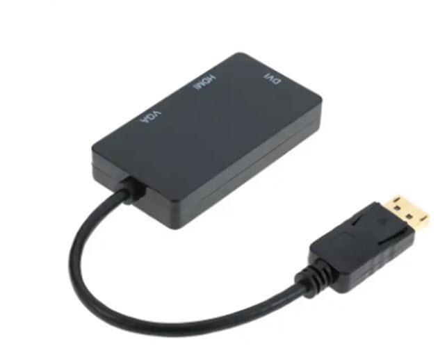 DisplayPort to HDMI+VGA+DVI Combo Converter