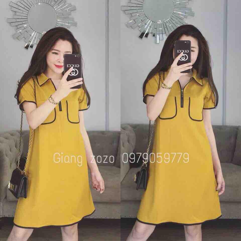 Đầm suông viền túi Big size