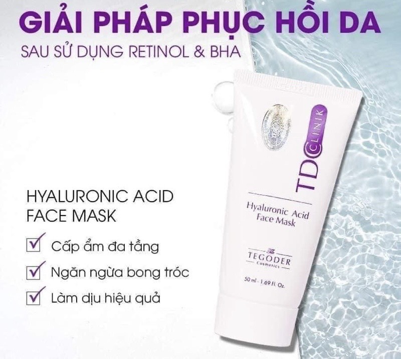 Mặt nạ cấp ẩm cho da Tegoder TDC Hyaluronic Acid Face Mask