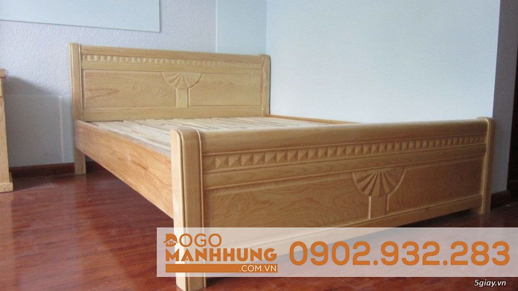 Giường ngủ 1m6 x2m Gỗ sồi Nga
