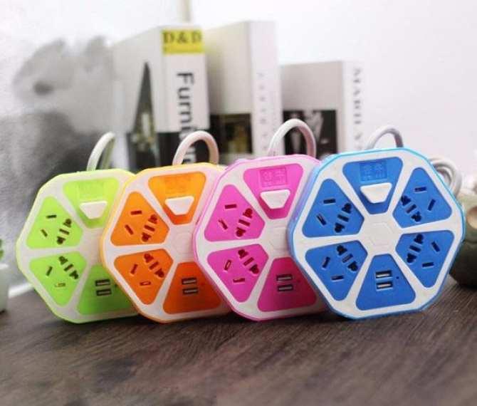 Ổ Cắm Điện Hình Trái Cam 2 Cổng USB Cao Cấp