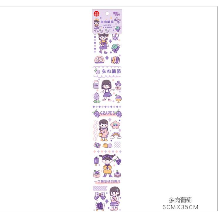 Hình dán Sticker dài nhiều hình 1 tấm - VPP Brendo