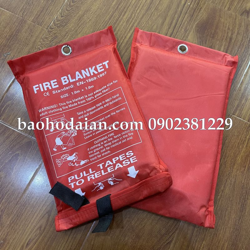 Thảm chống cháy, tấm chăn dập lửa, bạt chống cháy màu trắng