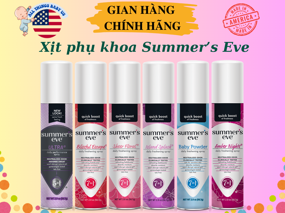 (có bill nhập) Xịt Phụ Khoa Summer’s Eve