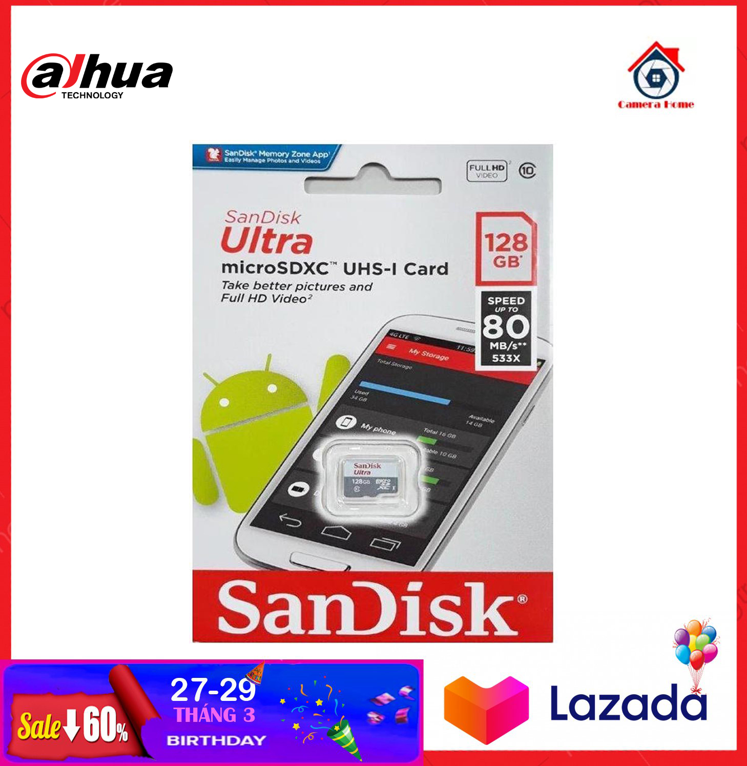 [HCM][BEST SELLER]- Thẻ Nhớ SANDISK 128GB - Camera Home
