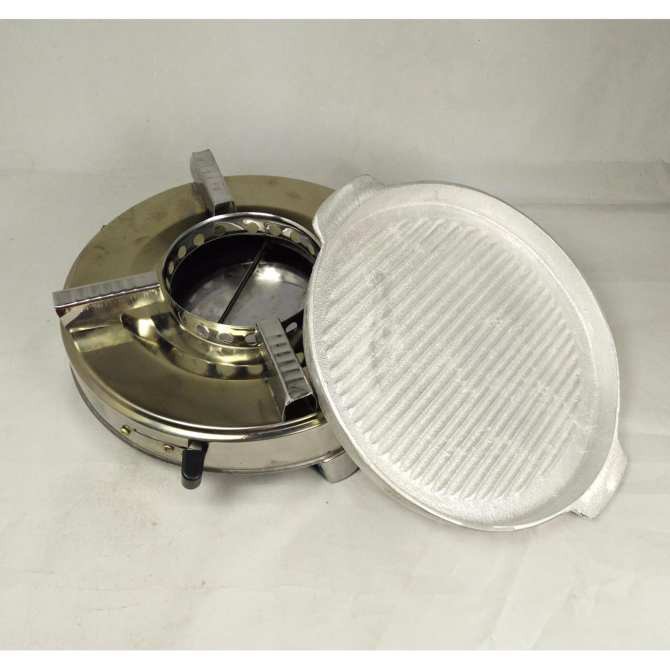 Combo Bếp Cồn Inox - Chảo Nướng Gang
