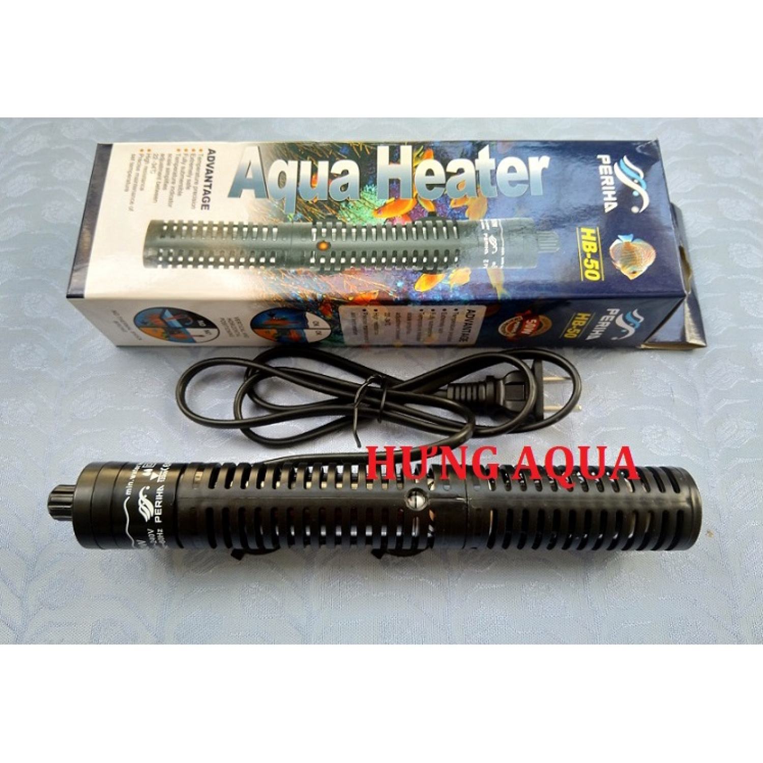 Sưởi bể cá, sưởi hồ cá, máy sưởi bể cá periha hb he 50/100/200/300/500 cao cấp, sưởi chống bỏng cho bể 20 - 500 lít