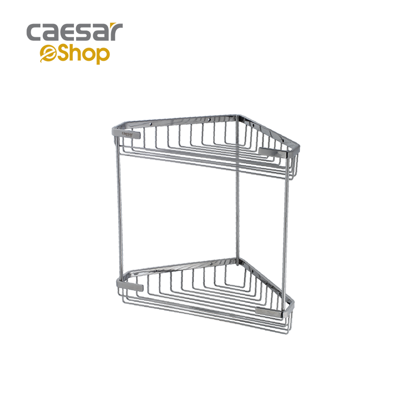 2-Tier Stainless Steel Corner Shelf - St849