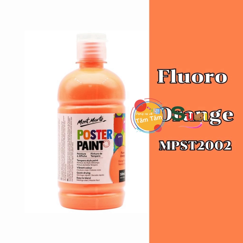 [ TÂM TÂM ] Màu Poster Paint Mont Marte 500ml ( Metallic Poster , Fluoro Poster )