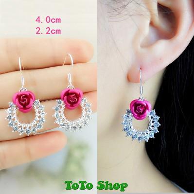 [Ảnh thực tế, video thực tế] Bông tai phong cách Hàn Quốc siêu dễ thương BSTKL - [ToToShop]