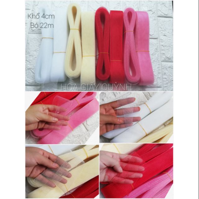 Ruy băng LƯỚI 4cm dài 22m