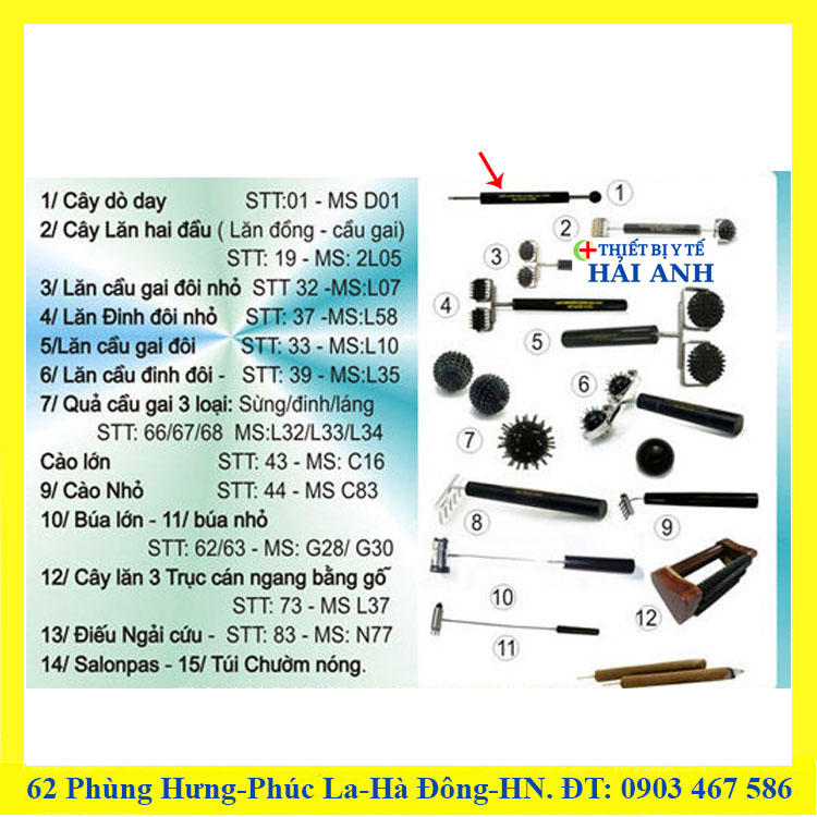 Dụng Cụ Diện Chẩn - Dò Day Huyệt