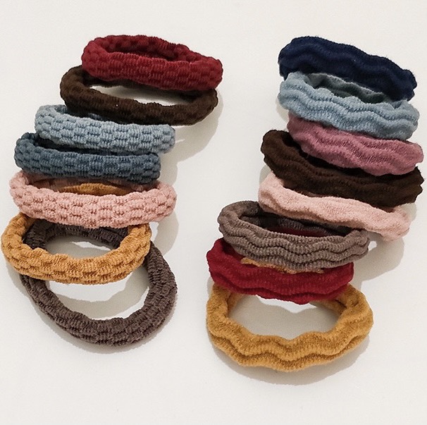Set 10 Dây Thun Cột Tóc Nữ, Dây Chun Buộc Tóc Nữ