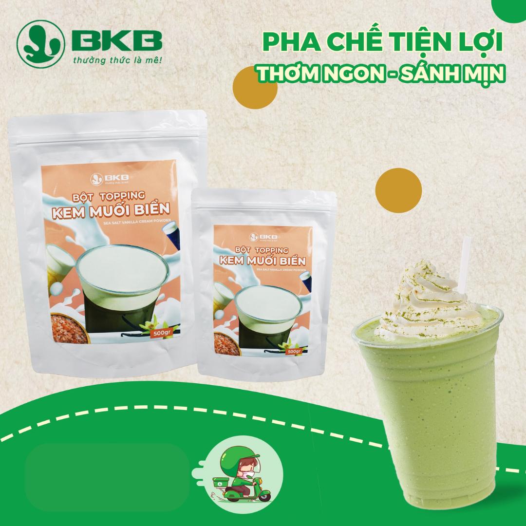 Bột Kem Topping Vị Muối Biển BKB – Thơm Ngon Sánh Mịn kem muối
