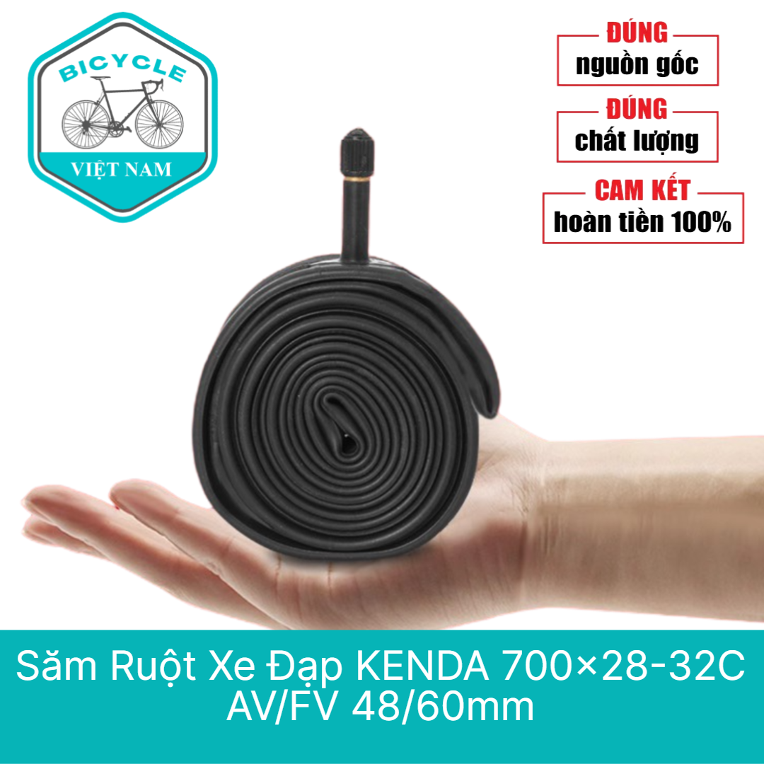 Săm Ruột Xe Đạp Kenda 700x28-32C AV/FV 48/60mm – Cao Su Tổng Hợp Bền Bỉ – Chính Hãng
