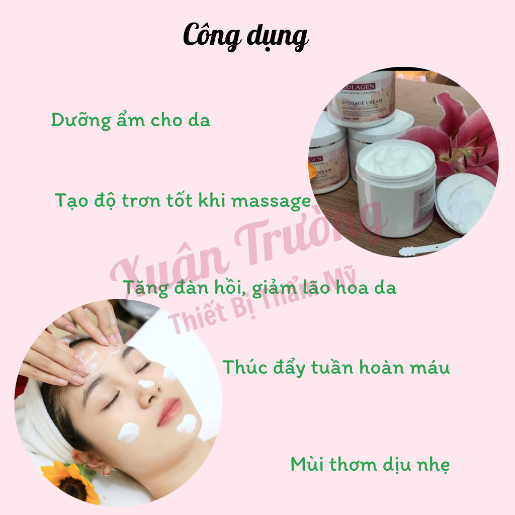 Kem massage Collagen 500gr cho spa