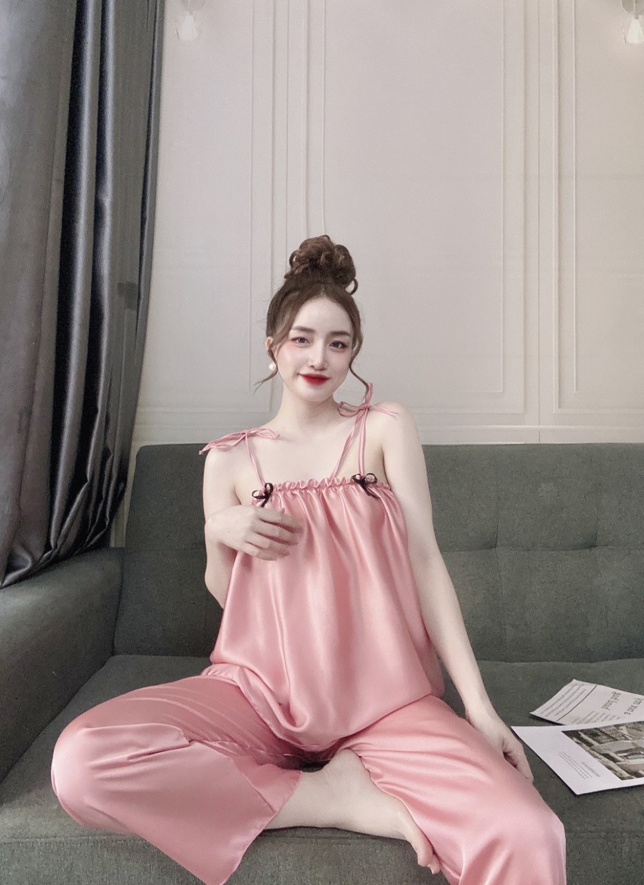 Set bộ lụa satin 2 dây