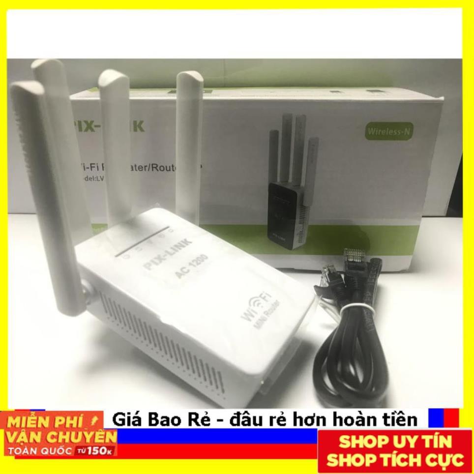 Bộ kích sóng Pix Link 4 ăng ten (Wifi repeater/Router/AP)