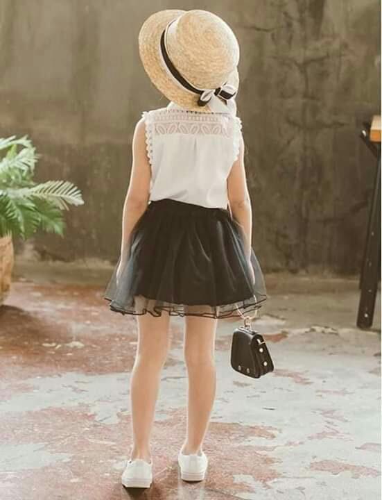 SÉT CHÂN VÁY REN ÁO TRẮNG CHO BÉ (10-30KG)
