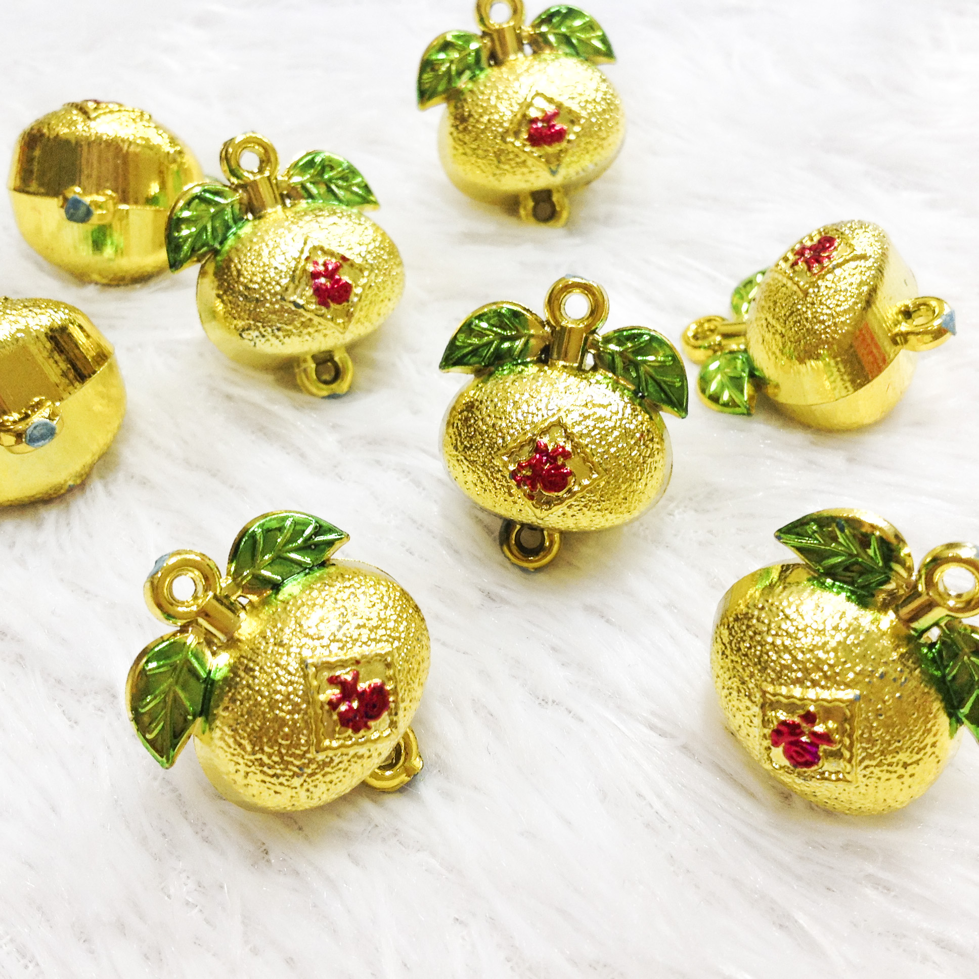 4 Quýt vàng nhựa ancrylic trang trí cây kim tiền cây tài lộc sang trọng lấp lánh [GÓI 4 QUẢ] vật phẩm trang trí phong thủy may mắn