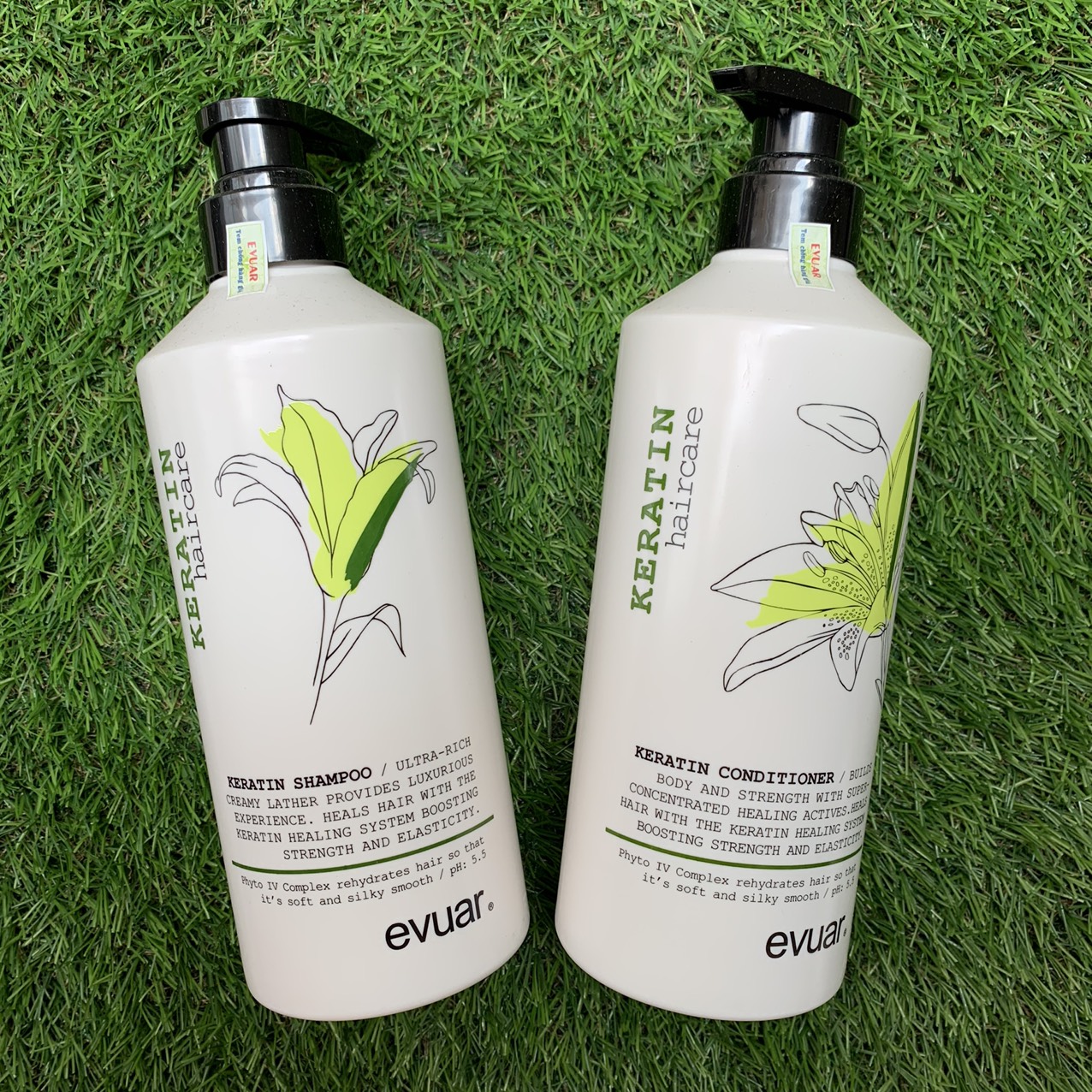 [HCM]Dầu gội xả cao cấp cực mềm mượt tóc Keratin Evuar 758mlx2