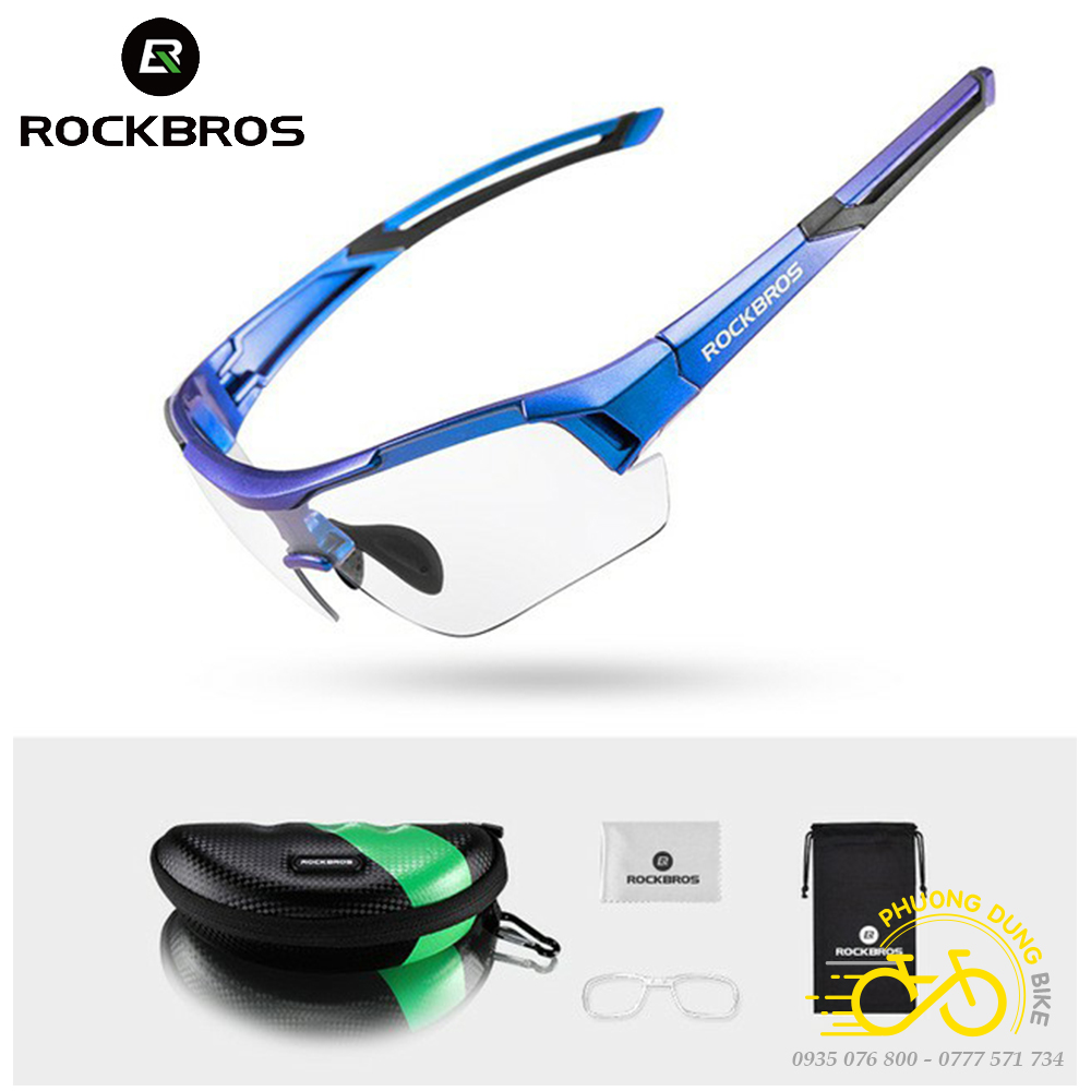 Kính mát xe đạp thể thao 1 mặt đổi màu ROCKBROS