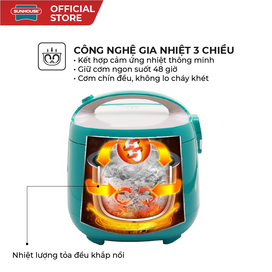 Nồi cơm điện 1.8L SUNHOUSE MAMA SHD8652G
