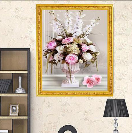 Tranh đính đá Hoa mang lại may mắn (khổ nhỏ) 70x60 cm -️ VS409